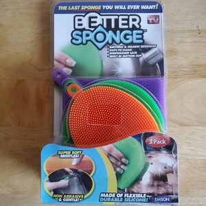 Better Sponge 3-Pack Silicone Scrubbers